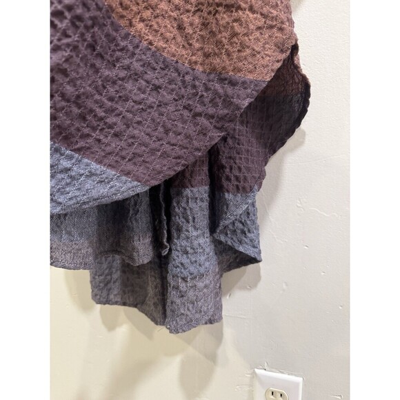 Free People Ray of Light Button Down Waffle Knit Shirt Dress Purple Sz Medium - Picture 6 of 7